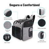 Mochila de transporte para cães e gatos SJ-01 de ombro respirável para viagem