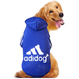 Adidog - Roupas de inverno para cães, moletom quente de lã com capuz