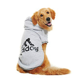 Adidog - Roupas de inverno para cães, moletom quente de lã com capuz