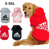 Adidog - Roupas de inverno para cães, moletom quente de lã com capuz